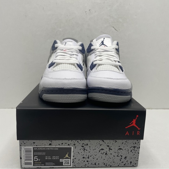 Nike Air Jordan 4 Retro GS “Midnight Navy” 2022 - Picture 2 of 4